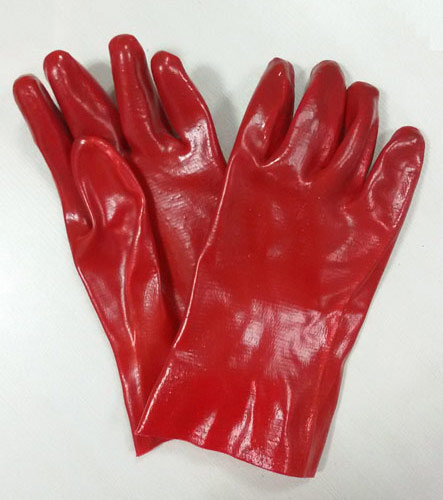 Red PVC glove