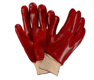 Red PVC glove
