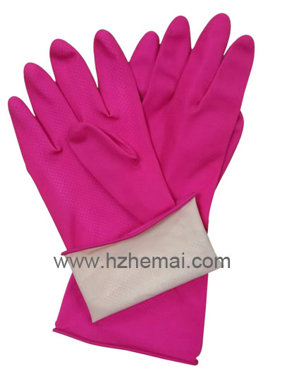 pink Household latex glove