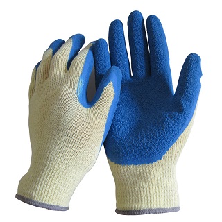 Palm coated latex working glove T/C shell