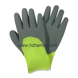 Thermal foam latex coated glove
