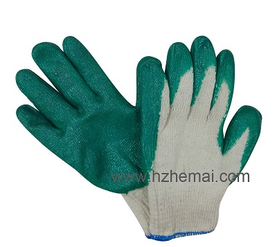 Smooth latex coated glove T/C shell