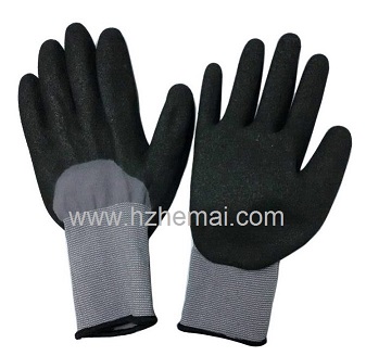 Half coated nitrile sandy glove