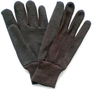 Brown jersey glove