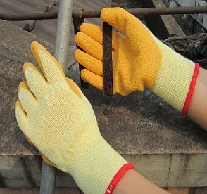 Latex palm dipped work glove