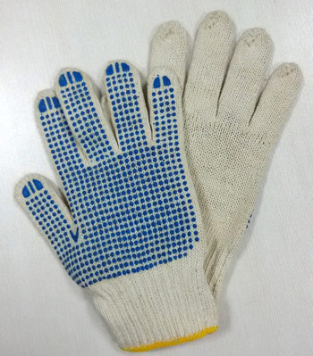 cotton PVC dots glove