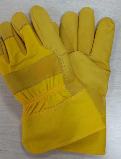 Cow grain leather glove