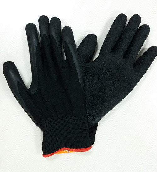 13 gauge polyester latex palm coated glove