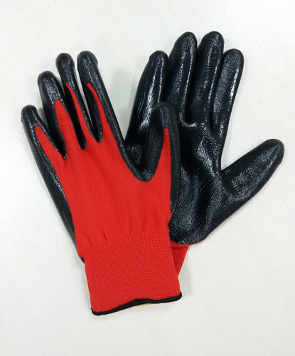 Nylon with Nitrile coated glove