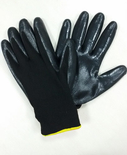 Nylon with Nitrile coated glove